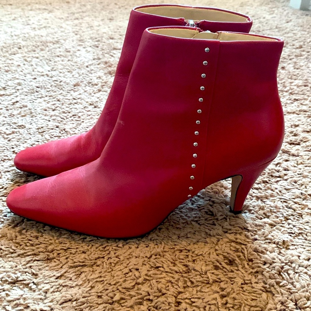 Hip and stylish red Zara booties.